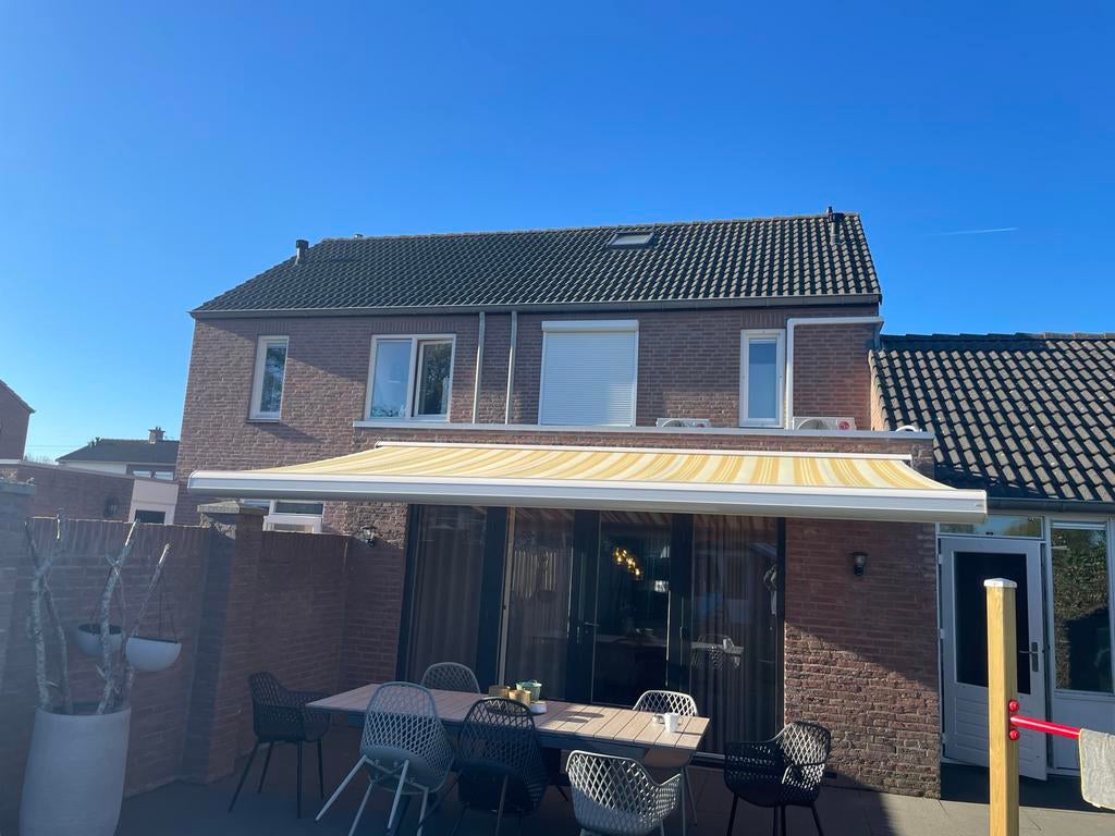 Elektrisch zonnescherm Sunline 500x300, Tuin en Terras, Zonneschermen, Ophalen, Gebruikt, 450 cm of meer, Elektrisch