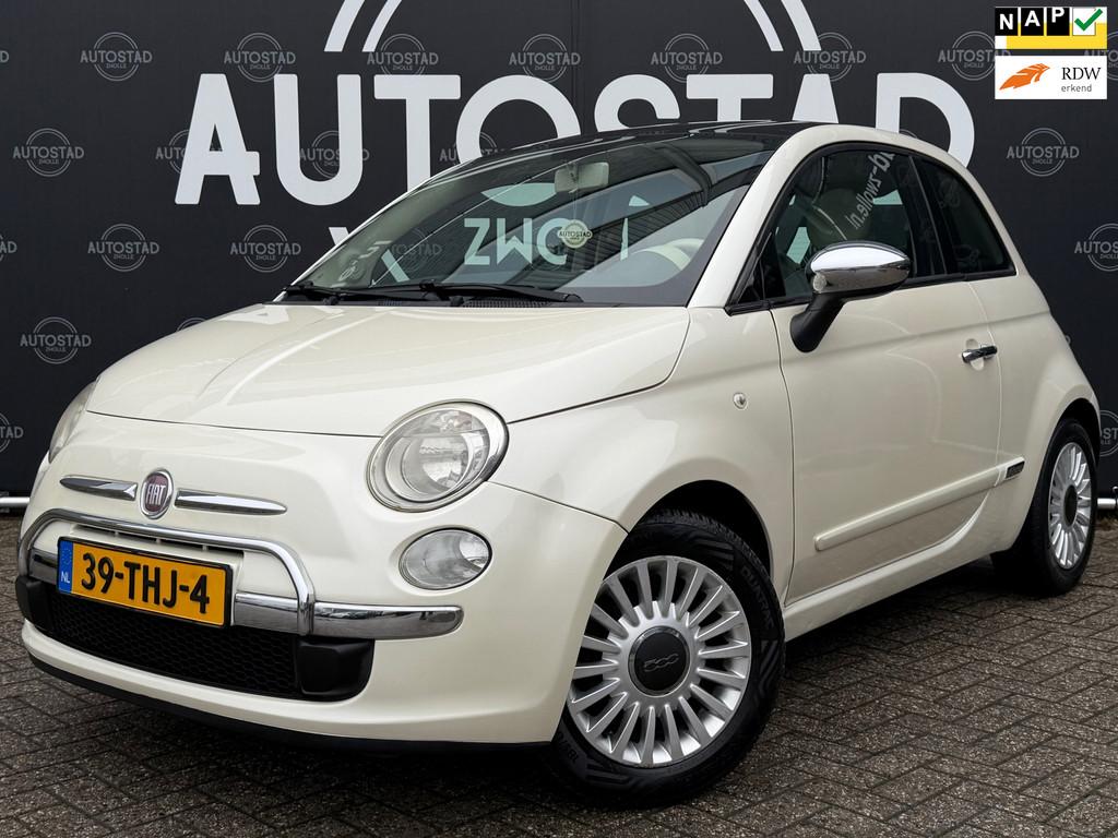 Fiat 500 1.2 Lounge Automaat / NL-Auto / Pano / APK / Airco, Auto's, Fiat, Euro 5, 4 cilinders, Wit, Origineel Nederlands