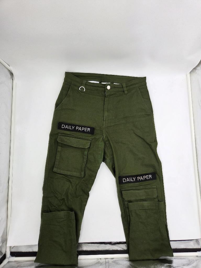 Daily Paper cargo broek groen – maat S – army / streetwear, Ophalen of Verzenden, Zo goed als nieuw, Daily Paper, Groen