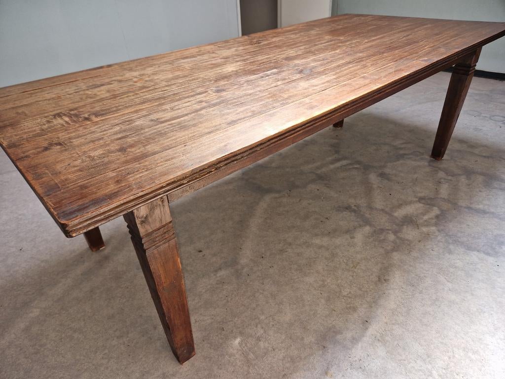 Franse boerentafel 250cm, Huis en Inrichting, Tafels | Eettafels, Ophalen, Rechthoekig, 200 cm of meer, 50 tot 100 cm