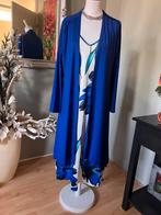 Prachtige combinatie jurk met jas in geweldige kleuren XL, Ophalen of Verzenden, Nieuw, Blauw