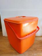 Vintage oranje emmer met deksel, Ophalen