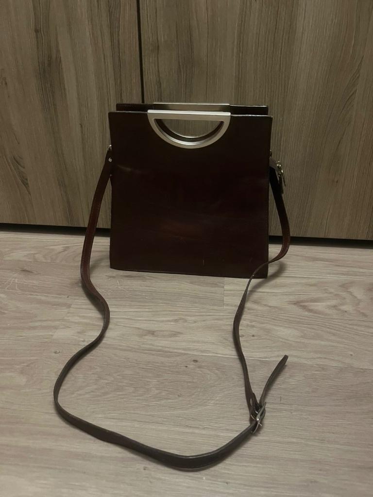 Leren tas, Ophalen of Verzenden, Zo goed als nieuw, Bruin, Schoudertasje