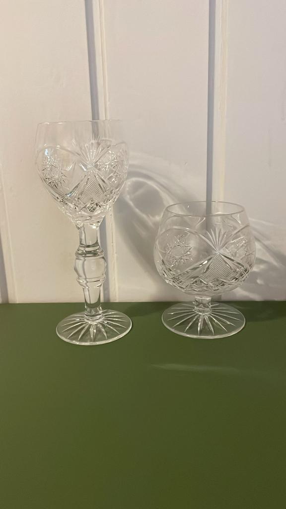 1x cognac glas 1x wijnglas, Ophalen of Verzenden, Zo goed als nieuw, Overige typen