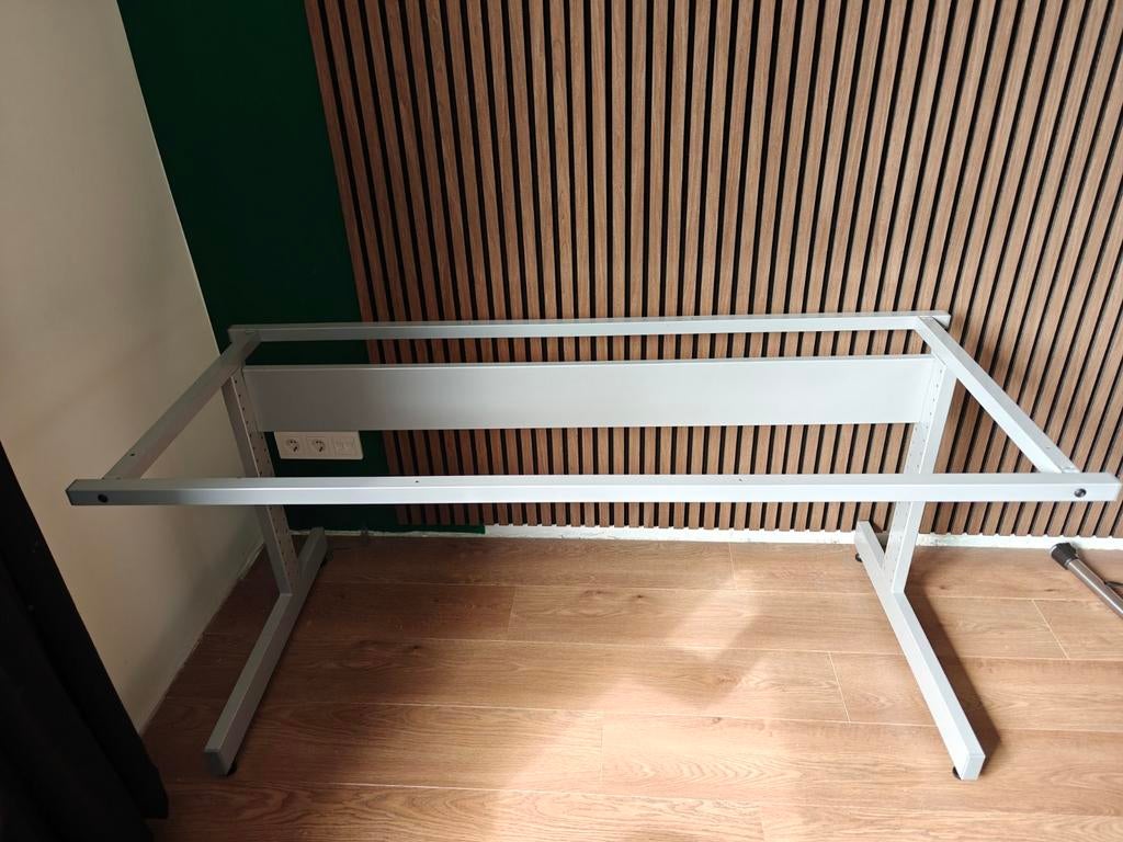 Bureau onderstel, Huis en Inrichting, Bureaus, Ophalen, Gebruikt, Metaal, Grijs