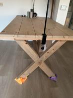 Eettafel steigerhout 160x90, Ophalen, Gebruikt, 75 cm of meer, 150 tot 200 cm