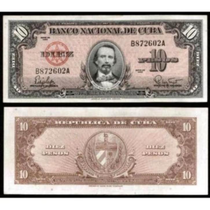 1960 Cuba 10 Pesos Banco Nacional UNC, Postzegels en Munten, Bankbiljetten | Amerika, Los biljet, Midden-Amerika, Verzenden