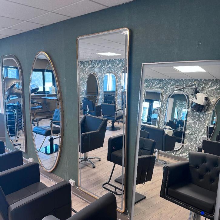 Spiegel 200 cm Rose Gold led verlichting kapper kapsalon, Huis en Inrichting, Woonaccessoires | Spiegels, Nieuw, 100 tot 125 cm