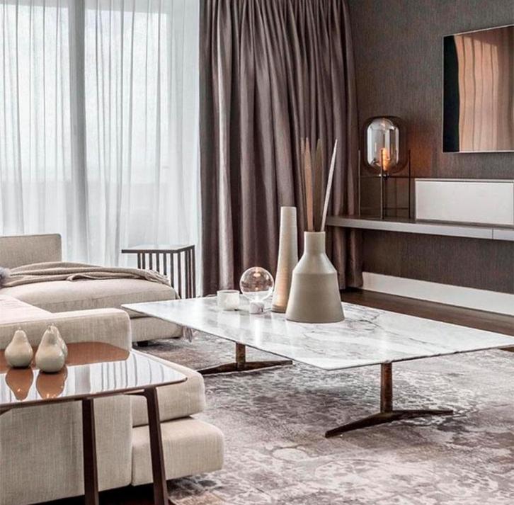 Flexform Fly salontafel duurste Marmer 100x170 LP € 6.870,-, Huis en Inrichting, Tafels | Salontafels, Nieuw, Minder dan 50 cm