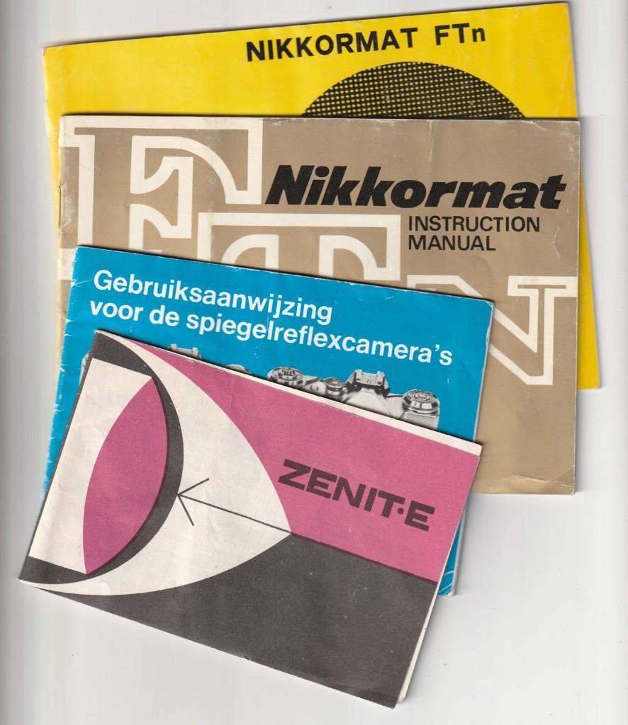 4 x handleiding fotocamera Nikon Zenit, Verzenden, Overige typen, X, 1960 tot 1980