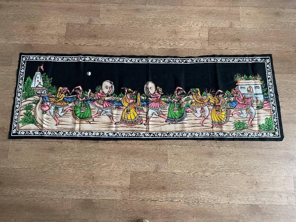 Groot wandkleed India, Huis en Inrichting, Woonaccessoires | Wanddecoraties, Zo goed als nieuw, Wandkleed, Oosters, Meerkleurig