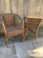 Twee rieten tuin stoeltjes te koop.  Kleur bruin ., Ophalen