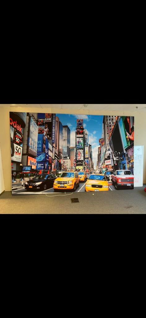 Groot wanddoek Times Square New York, Huis en Inrichting, Woonaccessoires | Wanddecoraties, Gebruikt, Meerkleurig, Ophalen of Verzenden