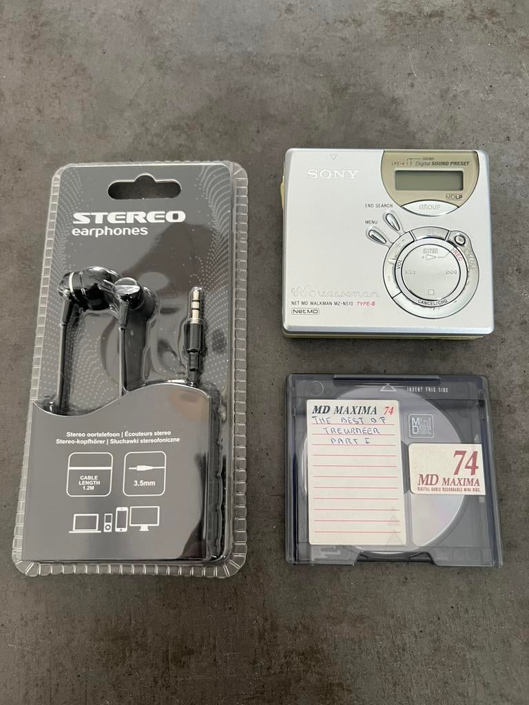 Sony Walkman MZ-N510 Minidisc speler, Audio, Tv en Foto, Walkmans, Discmans en Minidiscspelers, Ophalen of Verzenden, Minidisc-speler