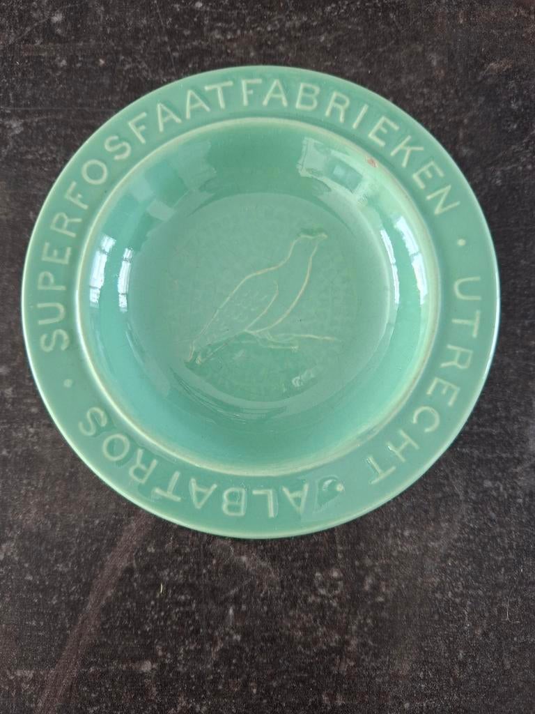 Asbak / bordje albatros superfosfaatfabrieken Utrecht, Antiek en Kunst, Ophalen of Verzenden