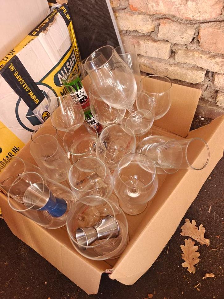 Diverse glazen set - wijnglazen, bierglazen, cocktail, Antiek en Kunst, Antiek | Glas en Kristal, Ophalen of Verzenden