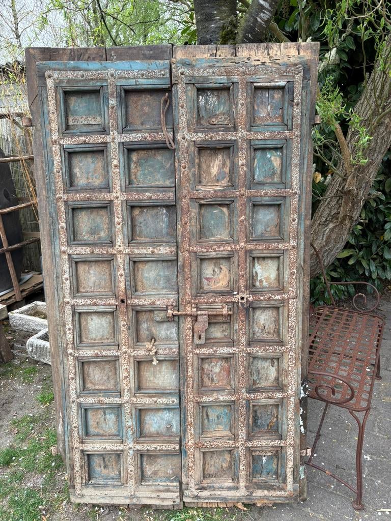 Stoere set van 2 oude deuren, Huis en Inrichting, Woonaccessoires | Wanddecoraties, Ophalen, Gebruikt, Hout, Wandbord of Wandpaneel