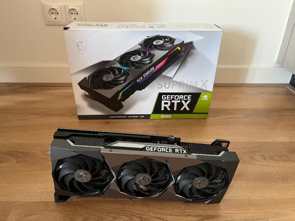Garantie! ~ MSI GeForce RTX 3080 Suprim X 10GB, GDDR6, PCI-Express 4, Ophalen of Verzenden, Zo goed als nieuw