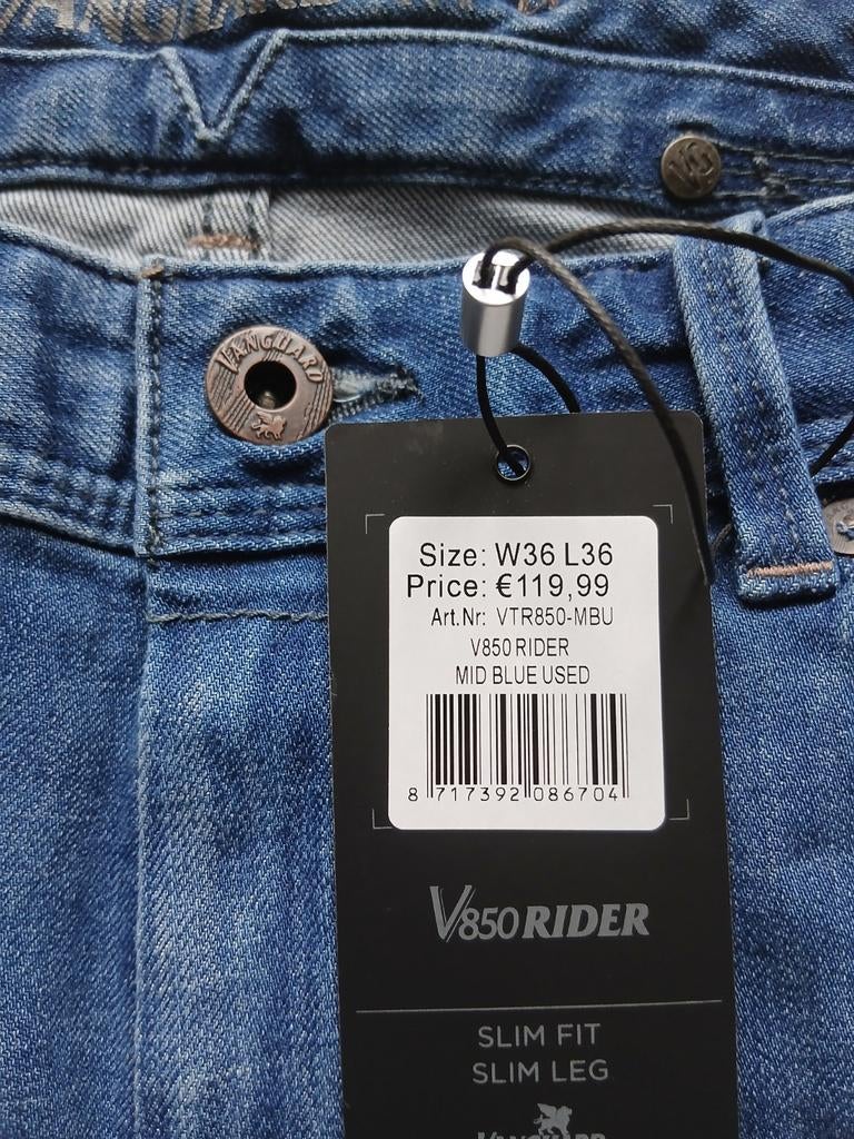 Vanguard V850 Rider slimfit jeans W36 L36, W36 - W38 (confectie 52/54), Blauw, Nieuw, Ophalen of Verzenden
