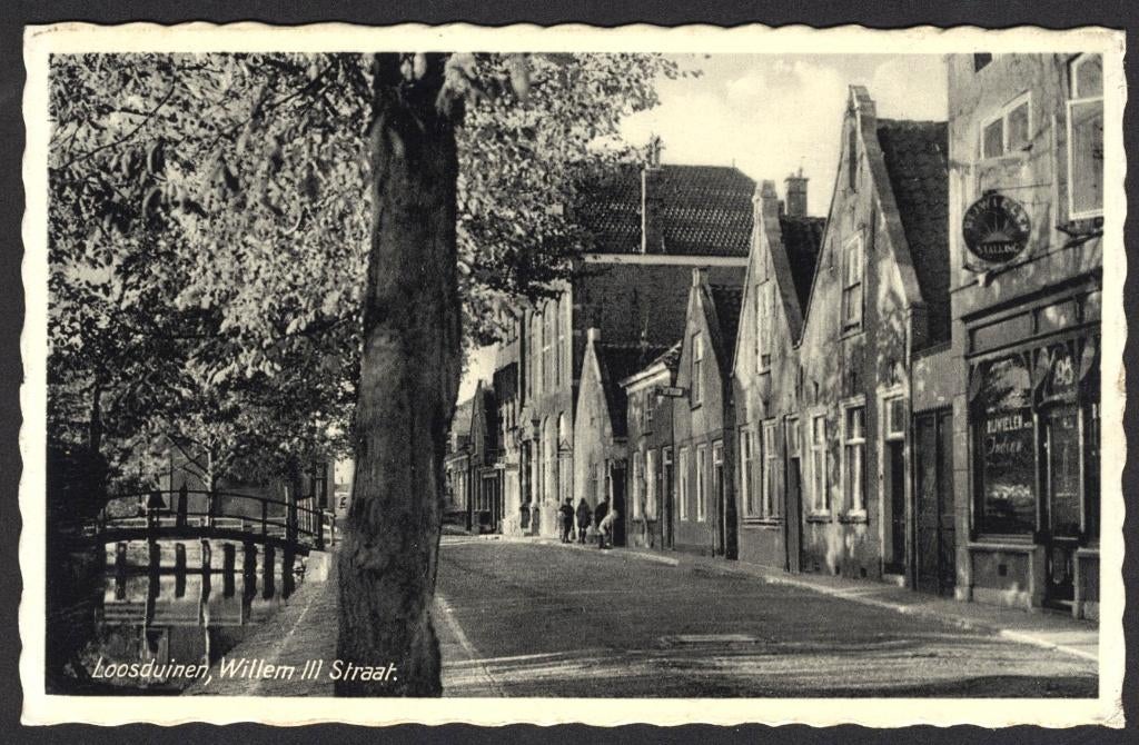 Fotokaart, loosduinen, Willem III straat, Verzenden, 1940 tot 1960, Ongelopen, Zuid-Holland