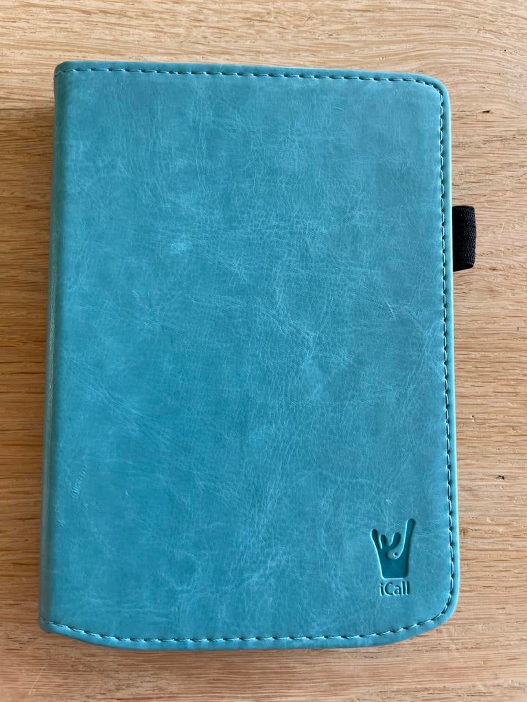 iCall E-reader hoesje voor Pocketbook - Turquoise, Ophalen of Verzenden, Zo goed als nieuw, 6 inch of minder