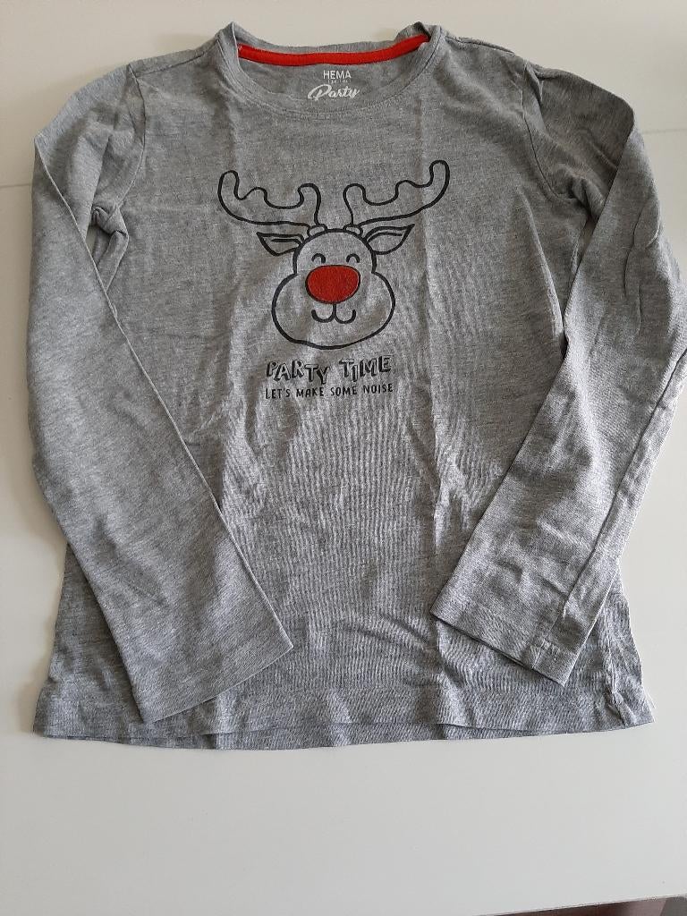 Shirt, Hema, kerst, maat 134-140, hele nette staat!!!, Ophalen of Verzenden, Zo goed als nieuw, Jongen of Meisje, Shirt of Longsleeve