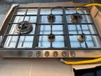 SMEG 5-pits inbouw kookplaat met bijpassende grillplaat, Gebruikt, Ophalen of Verzenden, Inbouw, Gas