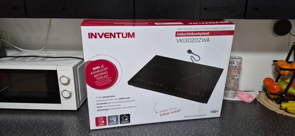 Inventum Inductiekookplaat - Nieuw in doos, Witgoed en Apparatuur, Kookplaten, Nieuw, 3 kookzones of minder, Ophalen of Verzenden