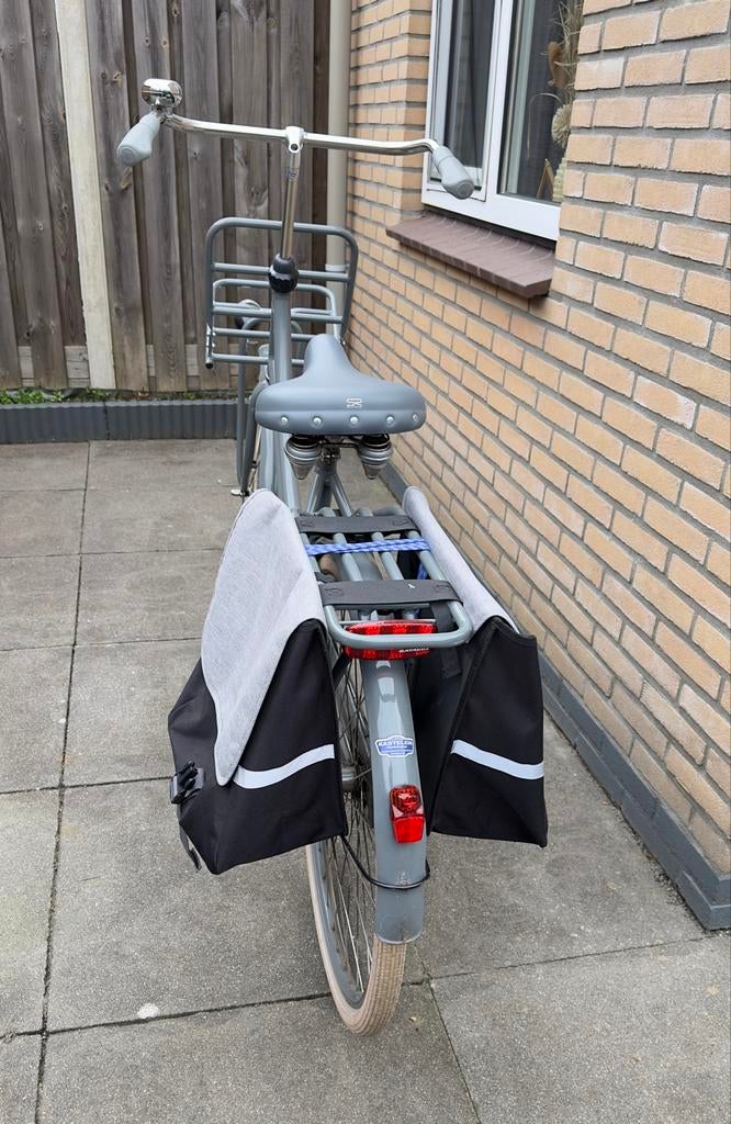 Batavus Transportfiets met Voordrager en Fietstassen, Ophalen, Terugtraprem, 53 tot 56 cm, Versnellingen