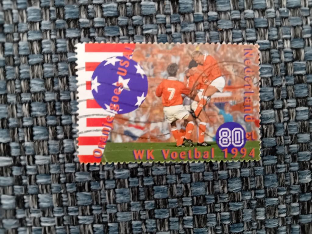 Postzegel WK Voetbal 1994 Nederland Oranje, Ophalen of Verzenden