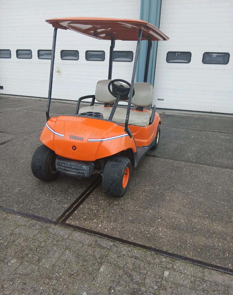 Golfkar yamaha 48v met trekhaak oranje, Sport en Fitness, Golf, Ophalen of Verzenden, Golfkar