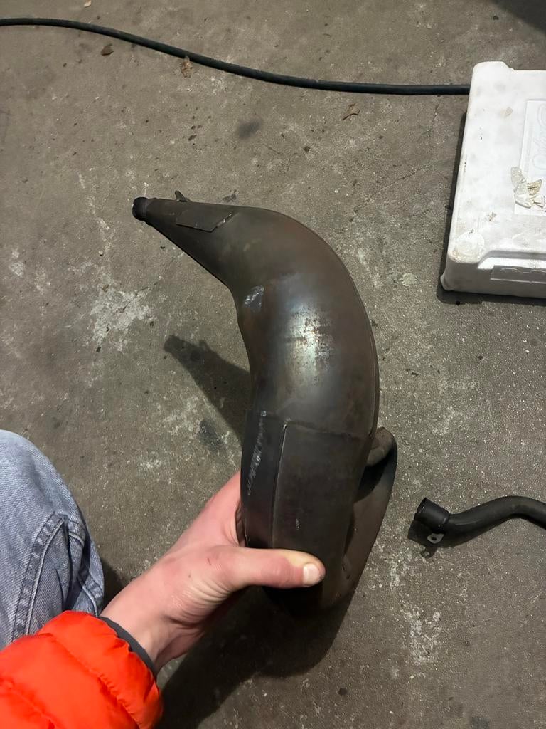 Polini uitlaat AM6 50/70cc met lichte schade, Ophalen of Verzenden, Gebruikt, Uitlaat, Overige merken