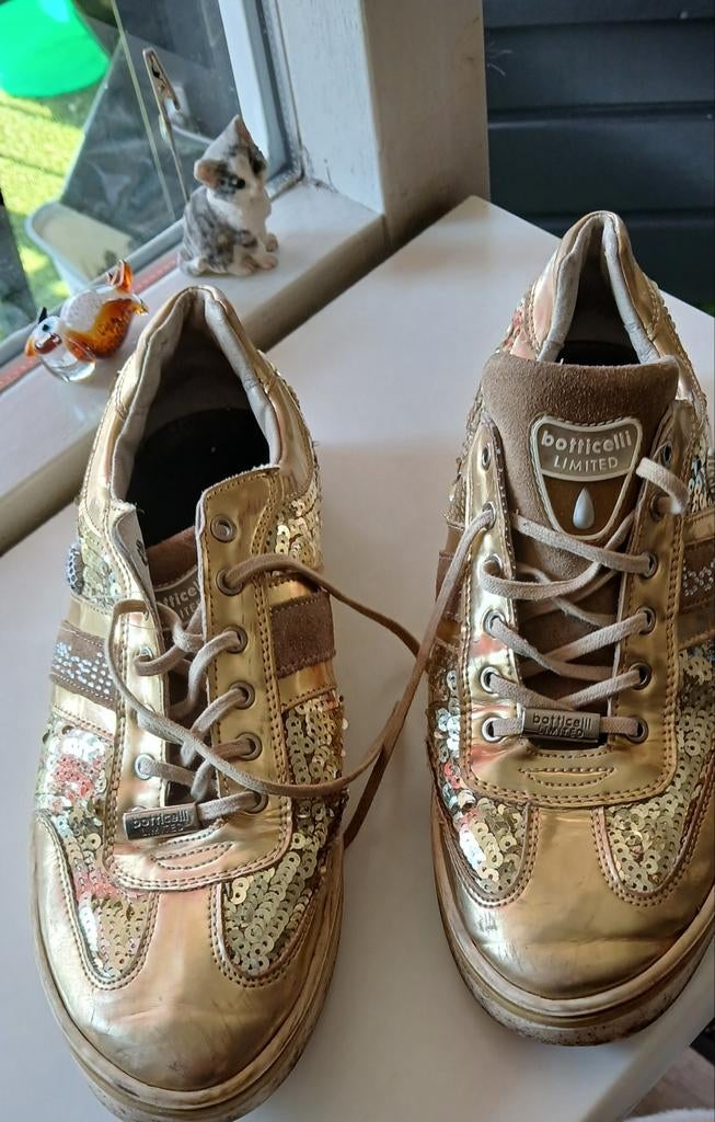 BOTTICELLI  Goudkl  sneakers mt 39  top merk leder, Botticelli, Overige kleuren, Verzenden, Sneakers of Gympen