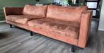 4 persoons zitbank kleur cognac, Huis en Inrichting, Banken | Bankstellen, Ophalen, 75 tot 100 cm, Zo goed als nieuw, Rechte bank