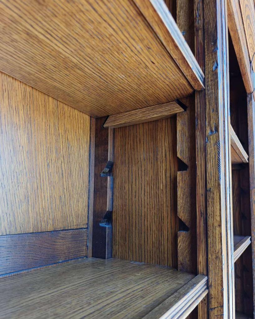 Grote eikenhouten bibliotheek boekenkast | Demontabel |#4781, Niet ingevuld, Met plank(en), Gebruikt, 200 cm of meer