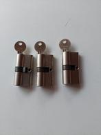 Cilindersloten met 4 sleutels, Ophalen of Verzenden, Gebruikt, Rvs, Slot