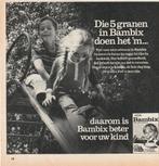 Retro reclame 1975 Nutricia Bambix jongetje meisje glijbaan, Verzamelen, Verzenden, Overige typen