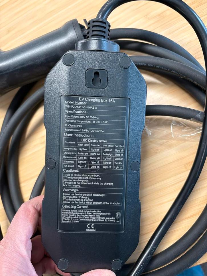 Oplaadkabel 220V voor elektrische auto - 16A, Auto diversen, Laadpalen, Nieuw, Laadkabel, Ophalen