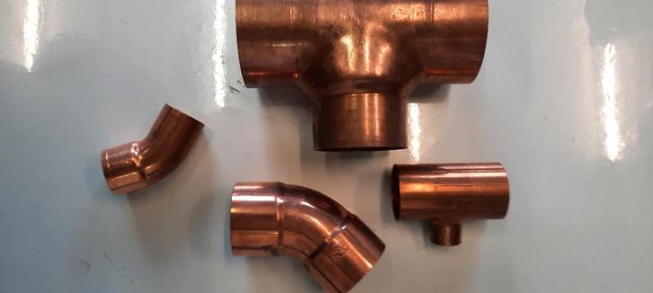 Rood kopperen soldeerfitting verschilende variante en maaten, Doe-het-zelf en Verbouw, Sanitair, Nieuw, Overige typen, Koper, Ophalen of Verzenden