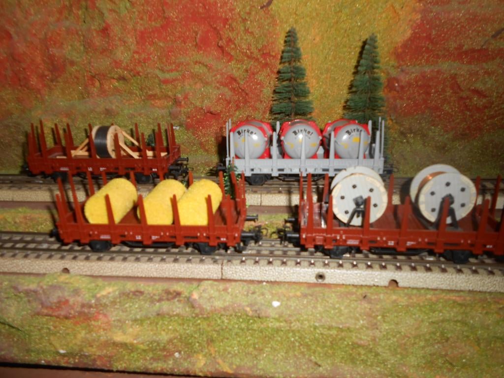 Märklin 4459 en ?,  4x rongenwagons elk met lading, Wisselstroom, Treinset, Ophalen of Verzenden, Zo goed als nieuw