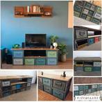 Modulaire KASTEN Dressoir TV-kast Ladekast naar wens | SALE, Gebruikt, 100 tot 150 cm, Ophalen of Verzenden, Metaal