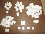 LEGO: Partijtje witte schuine stenen (dakstenen), Ophalen of Verzenden, Gebruikt, Lego
