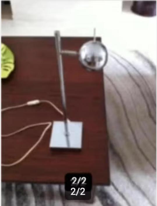 Bureau lamp vintage zilver kleur H 50Br13cm, Ophalen of Verzenden, Zo goed als nieuw, Metaal, Minder dan 50 cm