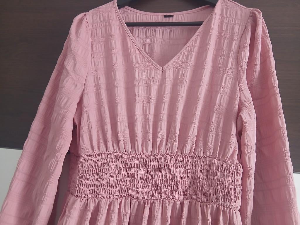 Maxi jurken, Ophalen, Zwart, Maat 42/44 (L), Onder de knie