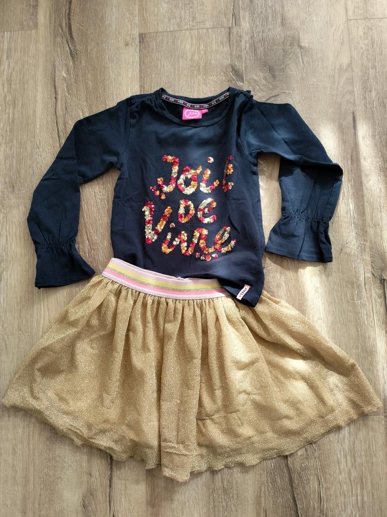 Mooie set kleding goud van Jubel roze, Ophalen of Verzenden, Zo goed als nieuw, Meisje, Jurk of Rok