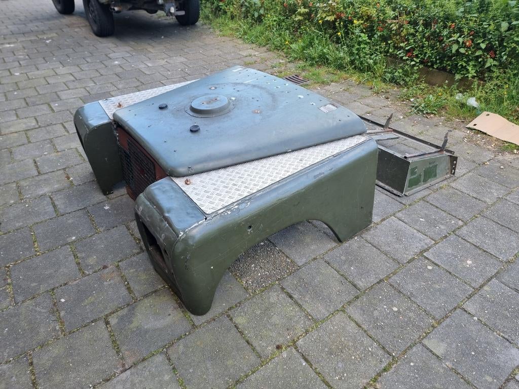 Land Rover 2A Motorkap, Schermen, Grill 1963 (TD5 ombouw), Ophalen