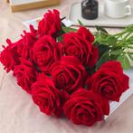 10 Kunst Rozen / Nep Sier Roos Rode Roze Witte Bloemen, Verzenden, Nieuw