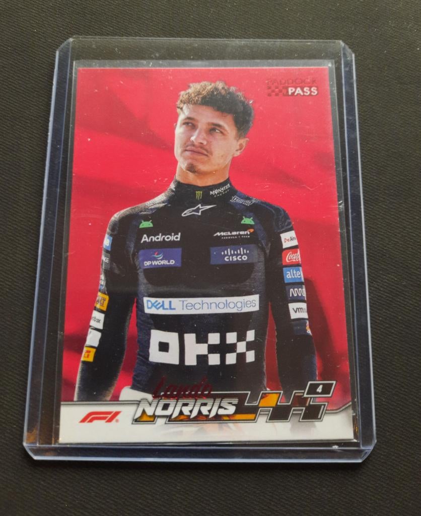 Lando Norris Topps F1 kaart Paddock Pass Red Parallel 2024, Ophalen of Verzenden, Nieuw, Plaatje