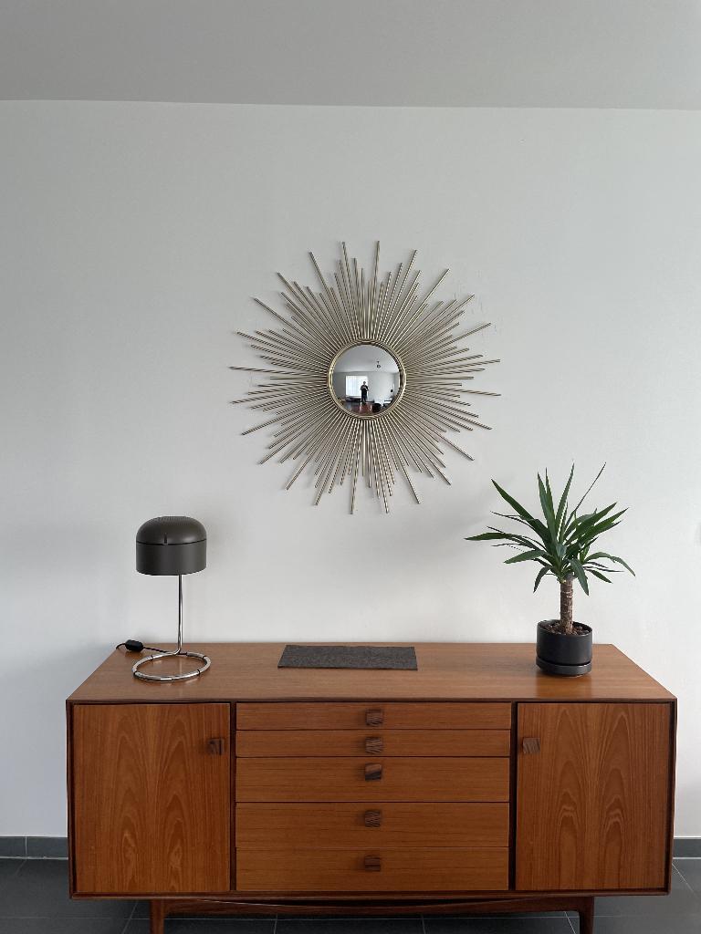 Zonnespiegel 93 cm Modern, Huis en Inrichting, Ophalen, Rond, Zo goed als nieuw, 75 tot 100 cm