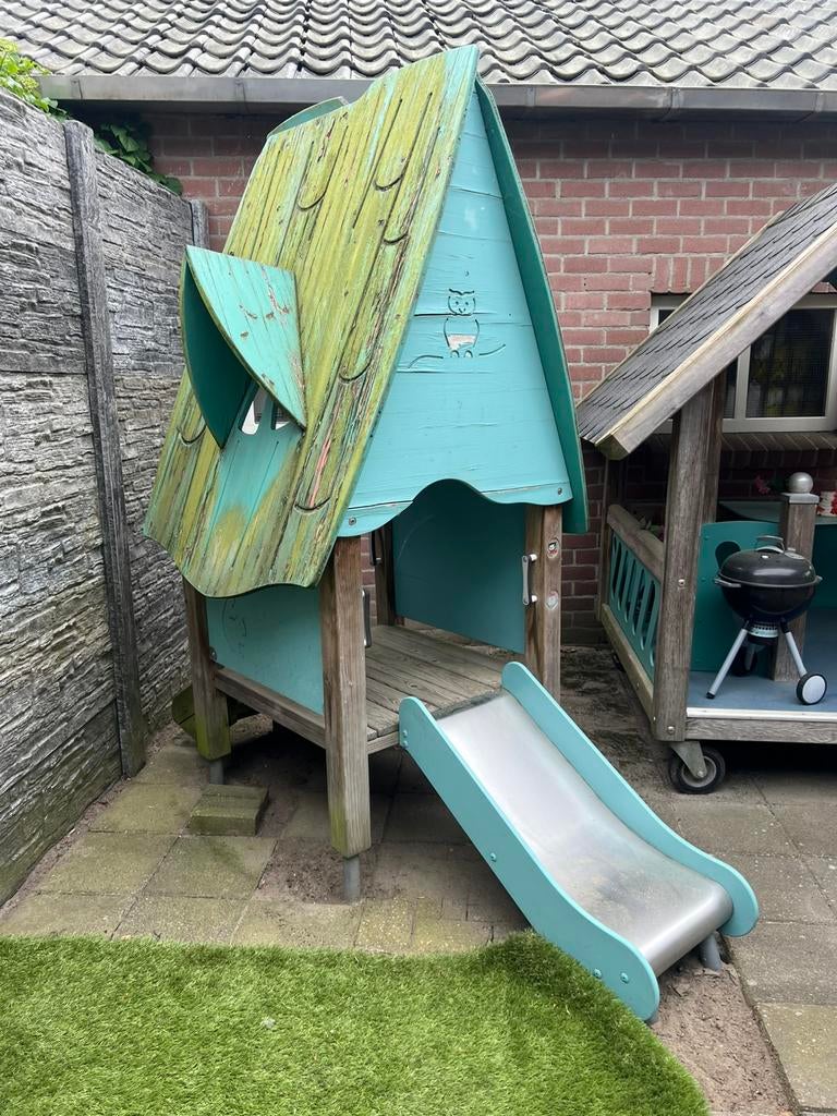 Eibe Klein glijbaan huisje, Ophalen, Gebruikt, Hout